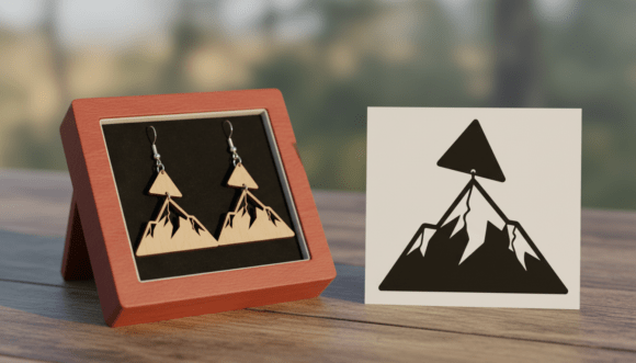 Download Mountain Triangle Earring Laser Cut - Triangle Collection