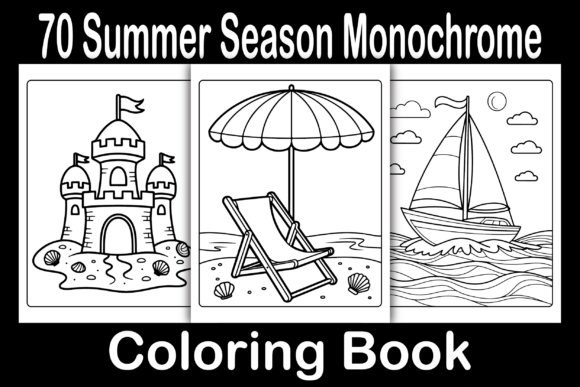 Download Summer Season Monochrome Coloring Book - Book Collection