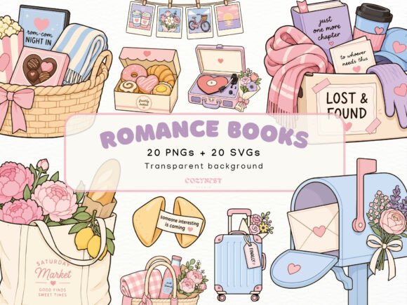 Download Romance Book Lovers, Bookish Clipart PNG - Book Collection