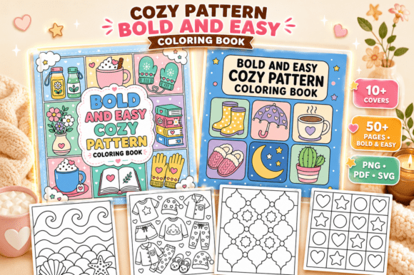 Download Bold Easy Pattern Coloring Book Pages - Book Collection