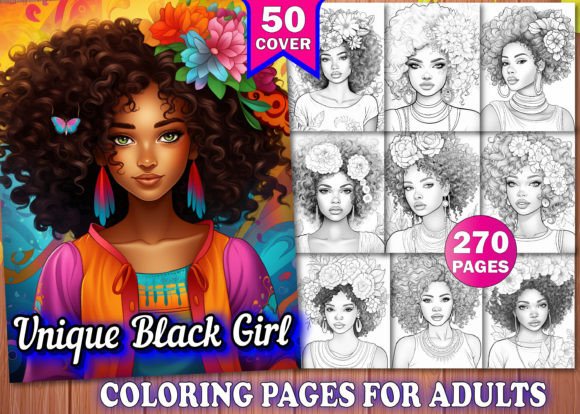 Download 270 Unique Black Girl Coloring Pages KDP - Premium Resources
