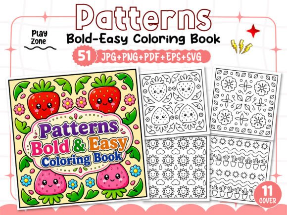Download Patterns Bold &amp; Easy Coloring Book Pages - Book Collection