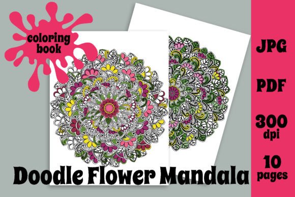 Download Doodle Flower Mandala Coloring Book - Premium Resources