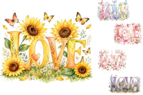 Download Watercolor Love Seasonal Sublimation PNG - Love Collection