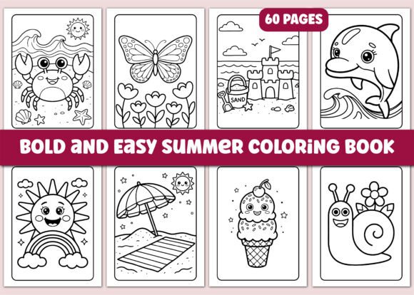 Download Bold and Easy Summer Coloring Book - Book Collection