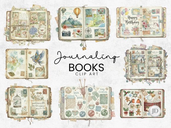 Download Journaling Book Clipart PNG Junk Journal - Book Collection