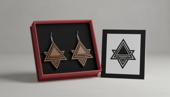 Download Geometric Triangle Earring Laser Cut - Triangle Collection