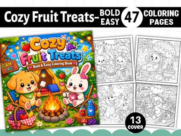 Download Cozy Fruit Treats Coloring Book Pages - Book Collection