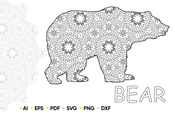 Download Mandala Bear for KDP Coloring Book - Book Collection