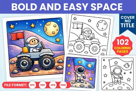 Download Bold and Easy Space Coloring Book Pages - Book Collection