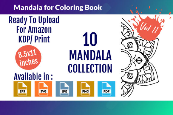 Download Mandalas for Coloring Book Vol - 11 - Book Collection