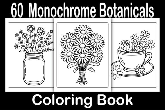 Download Monochrome Botanicals Coloring Book - Book Collection