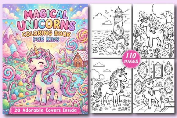 Download Magical Unicorns Coloring Book for Kids - Book Collection