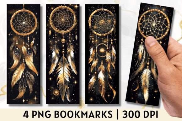Download Whimsical Dream Catcher Art Bookmark - Book Collection