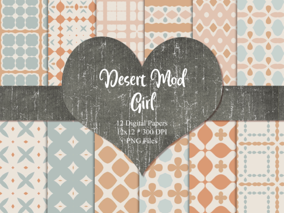 Download Desert Mod Scrapbook Paper - Book Collection