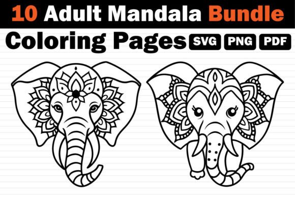 Download Adult Mandala Coloring Pages Bundle - Adult mandala Collection