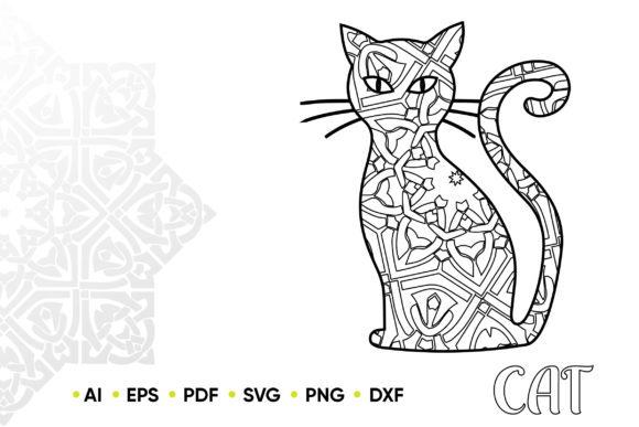 Download Mandala Cat for KDP Coloring Book - Book Collection