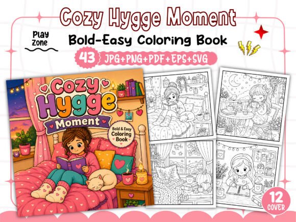 Download Cozy Hygge Moment Coloring Book Pages - Book Collection