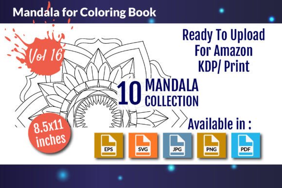 Download Mandalas for Coloring Book Vol - 16 - Book Collection