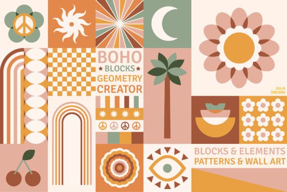 Download Boho Blocks Geometry Creator Flowers - Geometry Collection