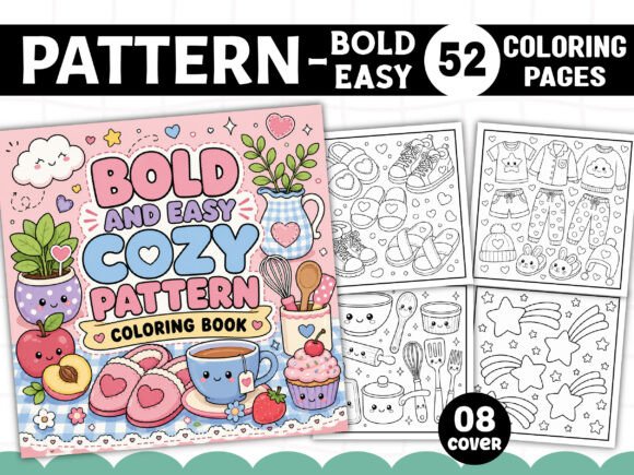 Download Bold Easy Pattern Coloring Book Pages - Book Collection