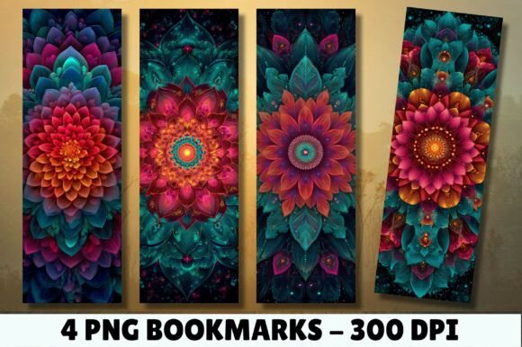 Download Mystic Lotus Spiritual Art Bookmark - Book Collection