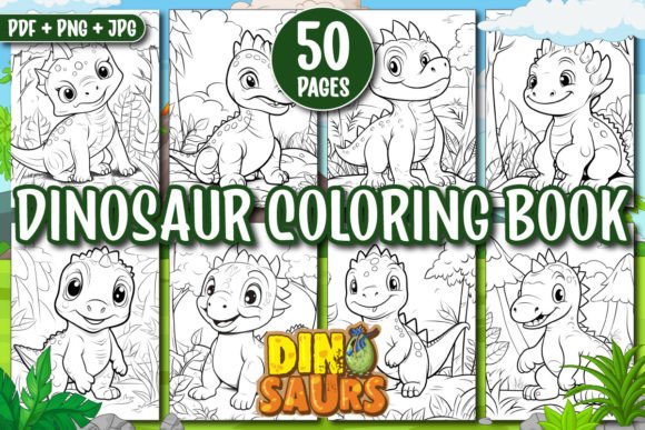 Download CUTE DINOSAUR COLORING BOOK PAGES - Book Collection