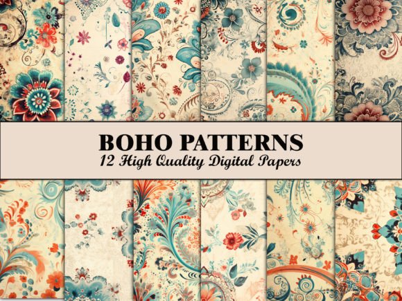 Download Boho Scrapbook Paper - Book Collection