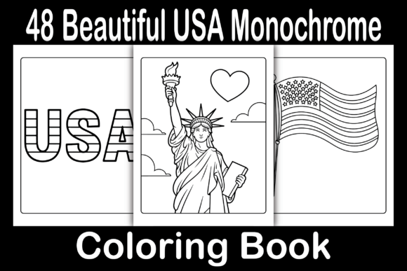 Download Beautiful USA Monochrome Coloring Book - Book Collection